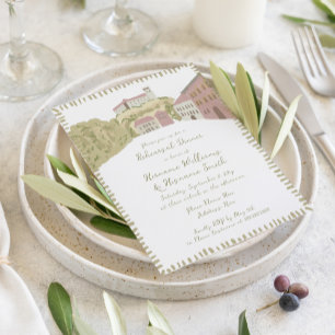 Convites Janto de ensaio do Castelo de Drawn na Mão Whimsic