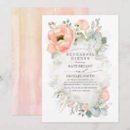 Convites Janto de ensaio do Jardim Elegante Boho Peach
