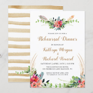 Convites Janto de Ensaio do Jardim Floral Russo Boho
