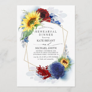 Convites Janto de ensaio do Marinho de girassol amarelo