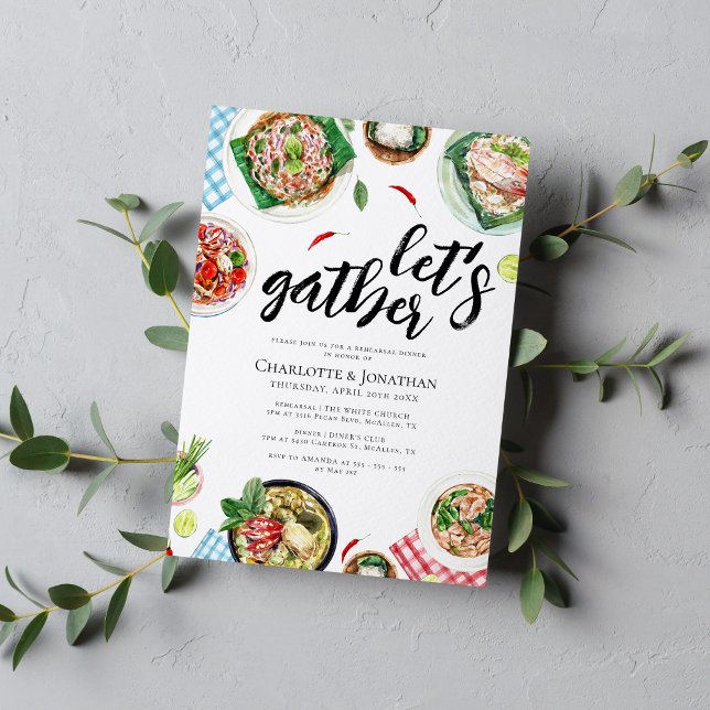 Convites Janto de ensaio do Partido do Janto Comida Tailand (Criador carregado)