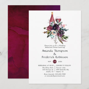 Convites Janto de ensaio do Provando de vinho tinto de amei