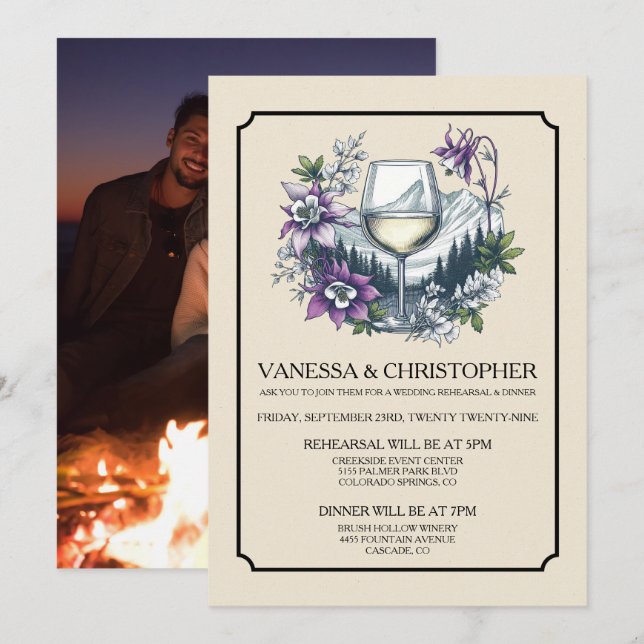 Convites Janto de ensaio do vinho de montanha (Frente/Verso)