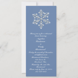 Convites Janto de ensaio do Wintery Crystal Snowflake
