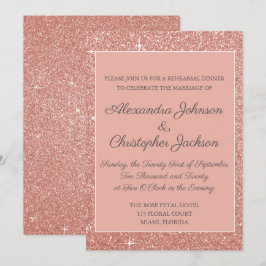 Convites Janto de Ensaio Dourado com Luminosas Rosa Rosa Ro