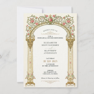 Convites Janto de ensaio Dourado do Ornamentado vitoriano
