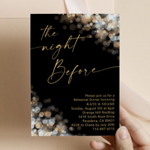 Convites Janto de ensaio Dourado e Silver Bokeh Glitter