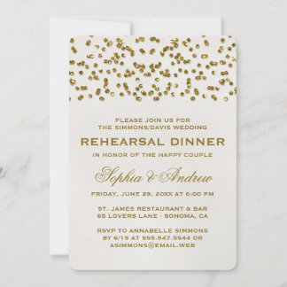 Convites Janto de ensaio Dourado Glamor Glitter Confetti