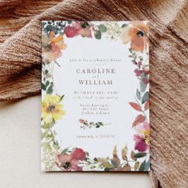 Convites Janto de ensaio Elegant Boho Wildflower