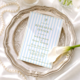 Convites Janto de ensaio Elegant Sage Green & Blue
