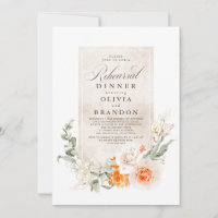 Janto de ensaio Elegante Boho das Flores Laranja