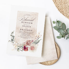 Convites Janto de Ensaio Elegante Boho das Flores Terrenas