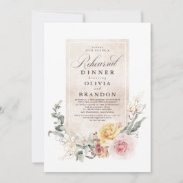 Convites Janto de Ensaio Elegante Boho das Flores Terrenas