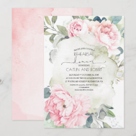 Convites Janto de ensaio elegante das flores rosa