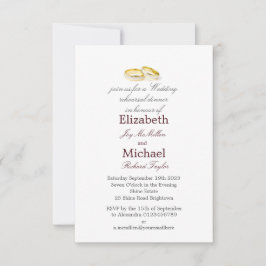 Convites Janto de Ensaio Elegante de Casamentos dos Anéis D