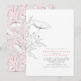 Convites Janto de ensaio elegante de flores selvagens desen