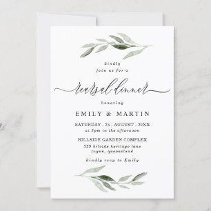 Convites Janto de ensaio Elegante de Primavera Folha de Águ