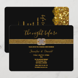 Convites Janto de ensaio Elegante Dourado de Boca-Cola