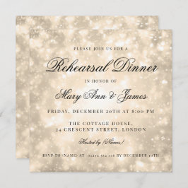 Convites Janto de Ensaio Elegante Dourado do Champagne Boke