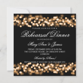 Convites Janto de ensaio Elegante Dourado Glam Hollywood