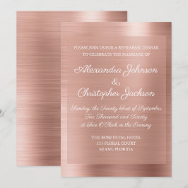 Convites Janto de Ensaio Elegante Dourado Rosa Rosa Rosa Ro