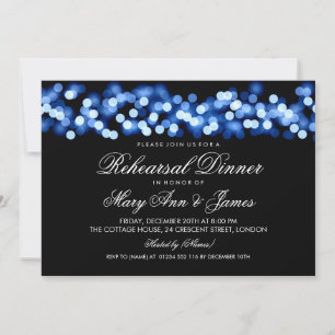 Convites Janto de ensaio Elegante Glam Blue Hollywood