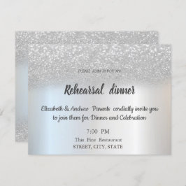 Convites Janto de ensaio Elegante Glitter Bokeh