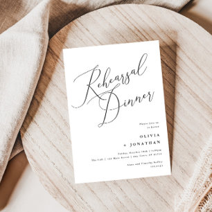 Convites Janto de ensaio Elegante minimalista preto e branc