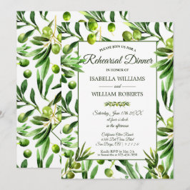 Convites Janto de ensaio Elegante Olive Leaf Boho Garden