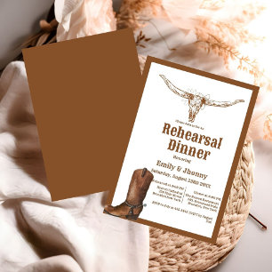 Convites Janto de ensaio Elegante Western Cowboy