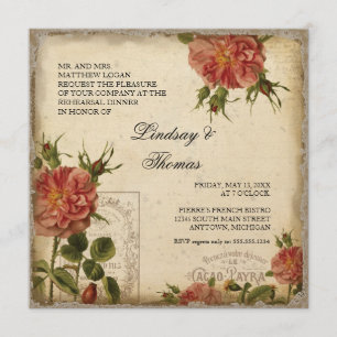 Convites Janto de ensaio em torre Eiffel de Cream Preto