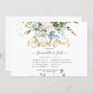 Convites Janto de ensaio Eucalipto Azul com Dusty com Aquar