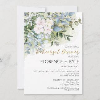 Convites Janto de ensaio Eucalyptus Elegante Dusty Greenera