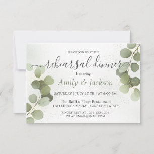 Convites Janto de ensaio Eucalyptus Foliage Greenery