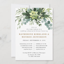 Convites Janto de ensaio Eucalyptus Greenery Suculente