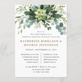Convites Janto de ensaio Eucalyptus Greenery Suculente
