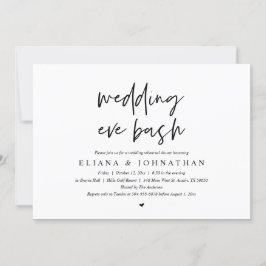 Convites Janto de ensaio Eve Bash de Casamento Moderno
