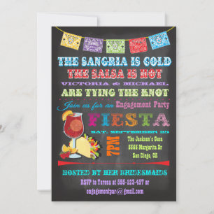 Convites Janto de ensaio Fiesta Sangria Mexicano