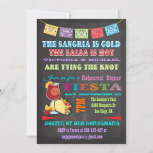 Convites Janto de ensaio Fiesta Sangria Mexicano