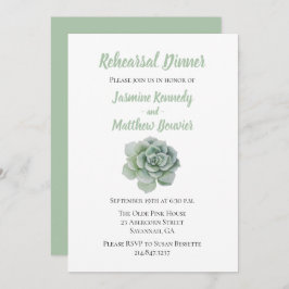 Convites Janto de Ensaio Floral Cacto Suculento Verde