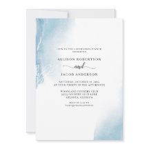 Janto de Ensaio Floral de abstrato Blue Watercolor