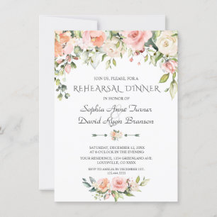 Convites Janto de Ensaio Floral de Creme com Escamudo de Co