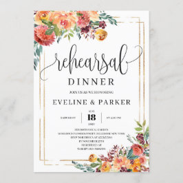 Convites Janto de ensaio floral de laranja caído