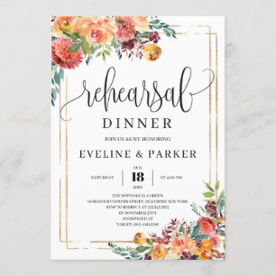 Convites Janto de ensaio floral de laranja caído