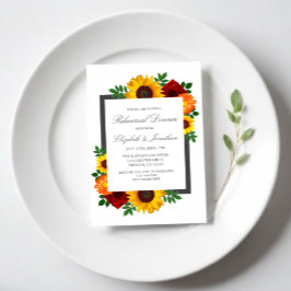 Convites Janto de Ensaio Floral de Rosa de Sunset