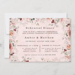 Convites Janto de Ensaio Floral de Terracotta Primavera Fal