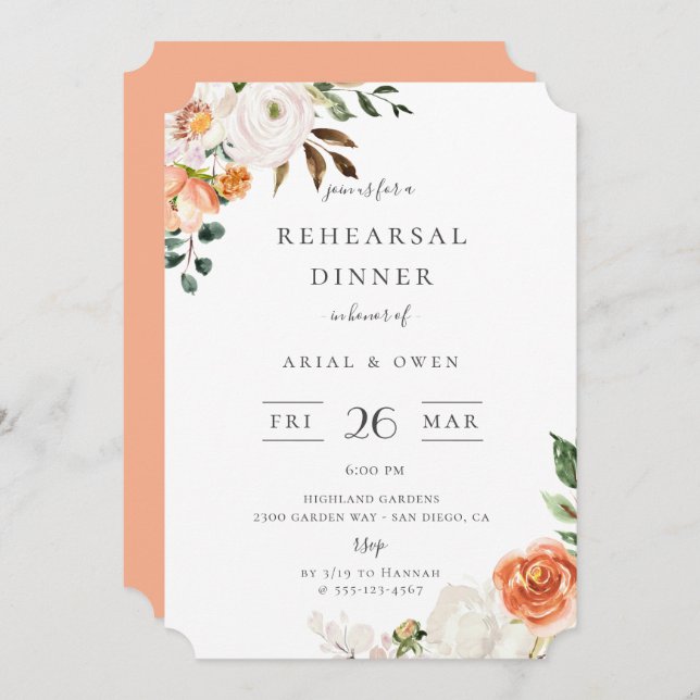 Convites Janto de Ensaio Floral do Jardim Botânico (Frente/Verso)