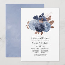 Janto de Ensaio Floral Dusty Blue e Rosa Dourado