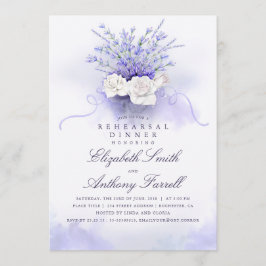 Convites Janto de Ensaio Floral em Púrpura do Lavanda