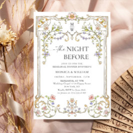 Convites Janto de ensaio Floral Grace Ornamentado Vitoriana